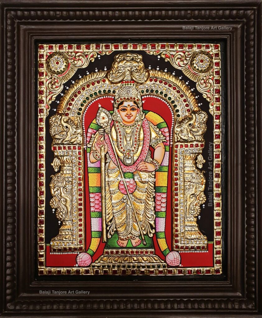 Buy Thiruchendur Murugan Semi Embossing Tanjore Paintings Images