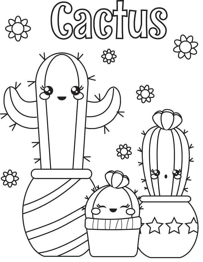 Cactus Books for Kids: Free Coloring Page » Grade Onederful