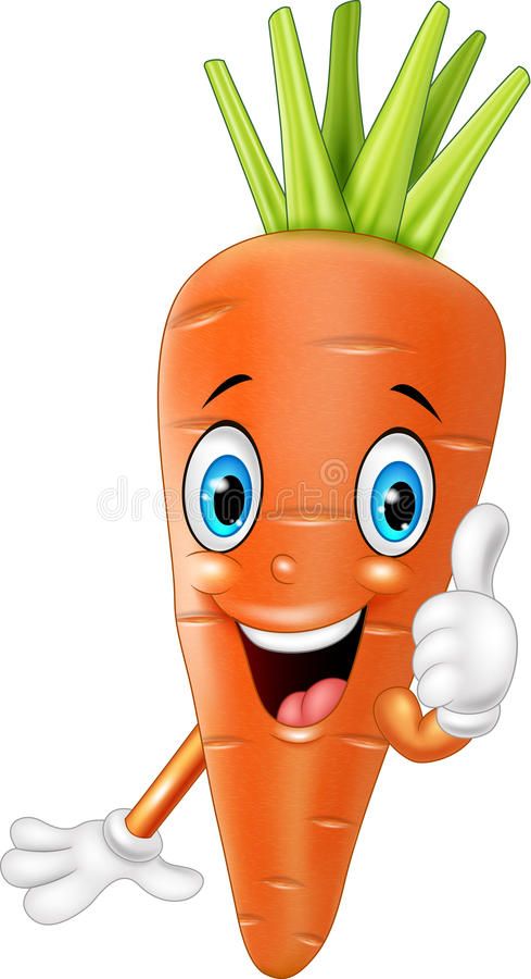 Cartoon Carrot Giving Thumbs Up Stock Vector - Illustration of good, fresh: 8286