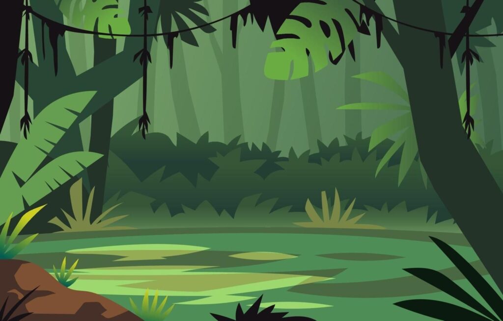 Download Cartoon Nature Forest Scenery For Free