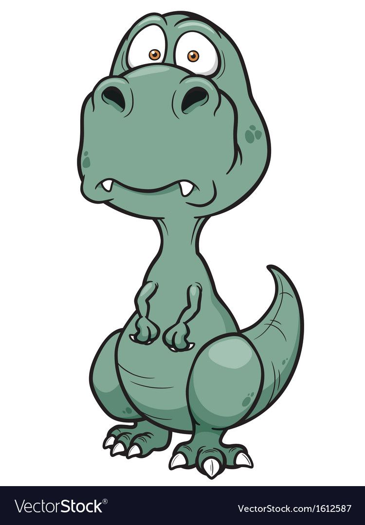 Cartoon dinosaur vector image on VectorStock