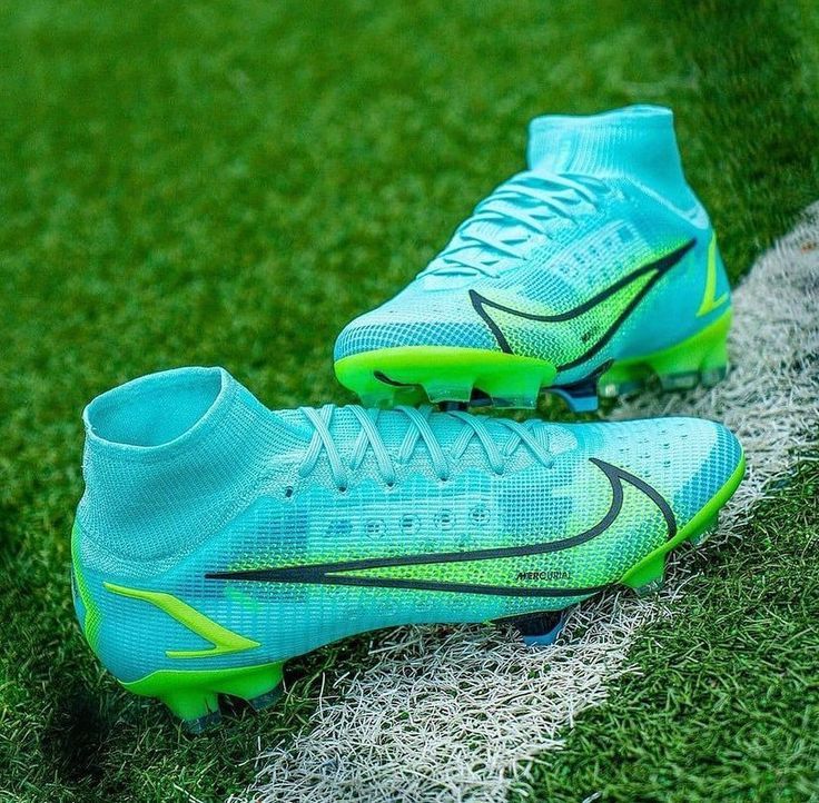 Cheap Nike Vapor Soccer Cleats Light Blue High Yellow Football Shoes.