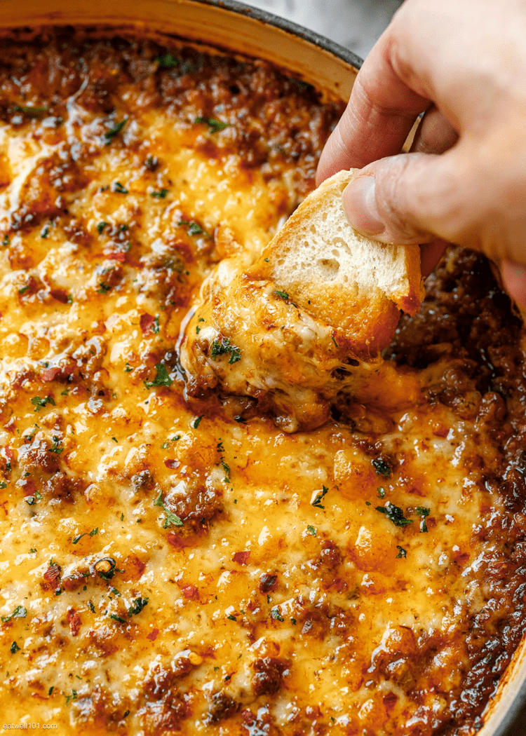 Cheesy Ground Beef Dip Images