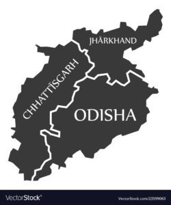 Chhattisgarh , jharkhand , odisha map of indian vector  on VectorStock HD Wallpaper