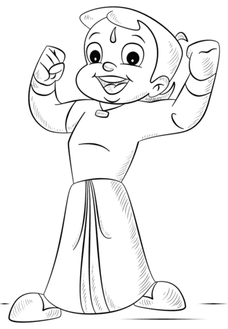 Chota Bheem Coloring Pages For Kids