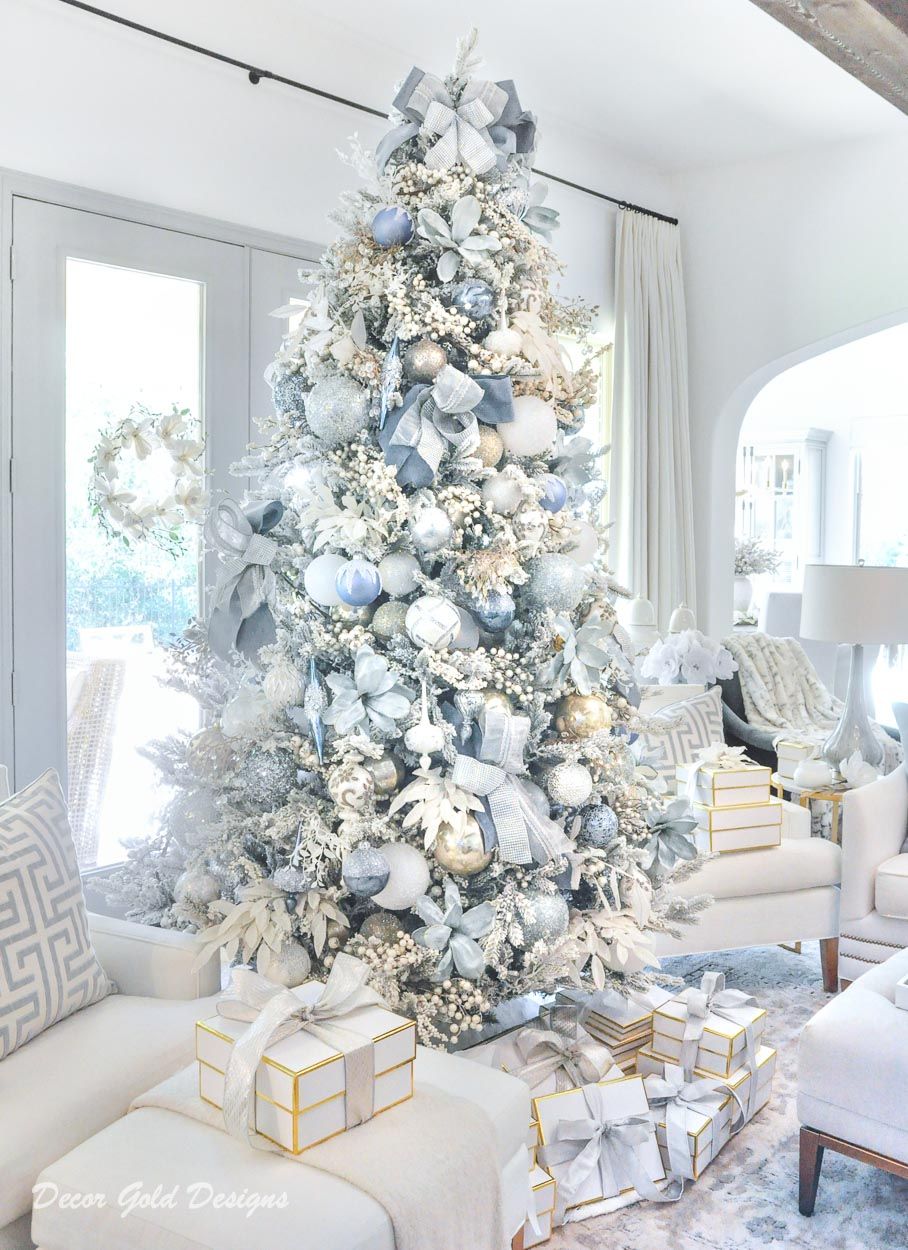Christmas Living Room , Decor Gold Designs HD Wallpaper