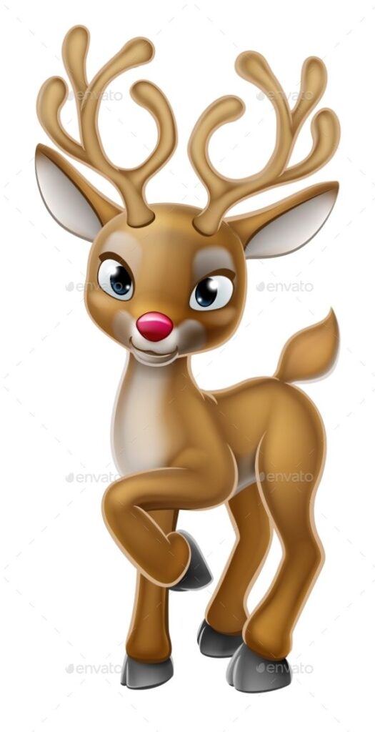 Christmas Reindeer Cartoon Character