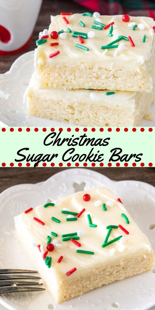 Christmas Sugar Cookie Bars