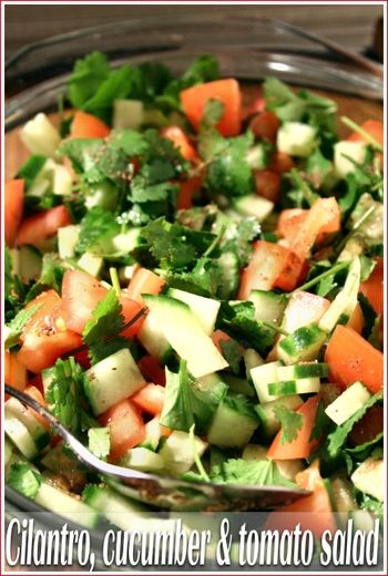 Cilantro Cucumber And Tomato Salad Cooksister Food Travel