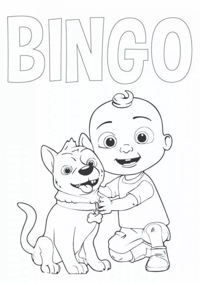 Cocomelon Coloring Pages - JJ and Bingo