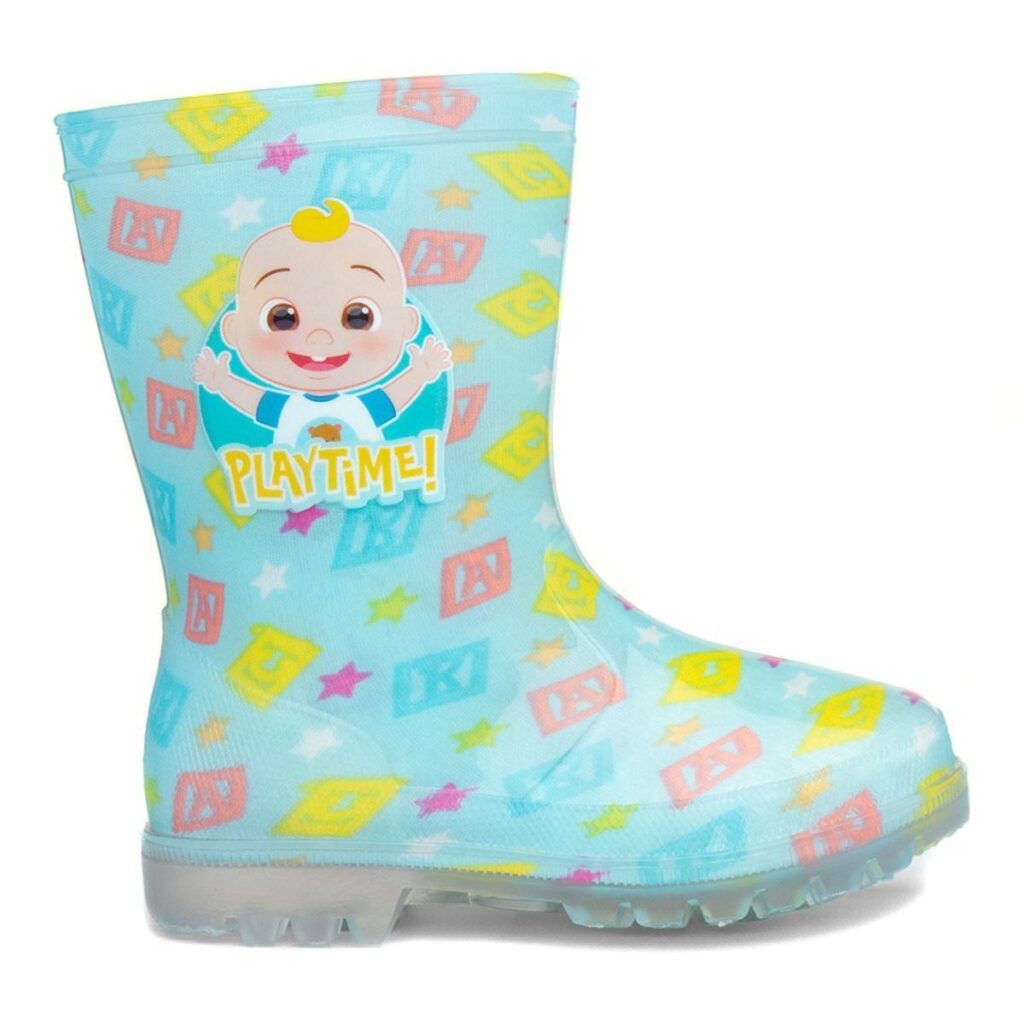 Cocomelon Girls Wellies Blue Kids Boys School Welly Character Cleated