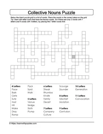Collective Nouns Freeform-4 Learn With Puzzles