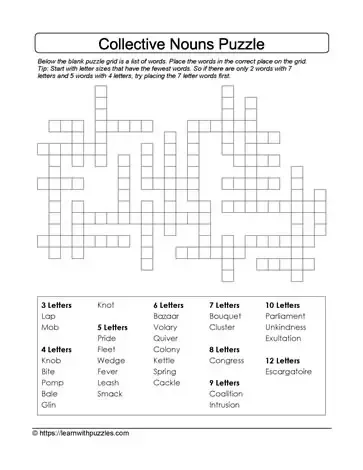 Collective Nouns Freeform-5 Learn With Puzzles