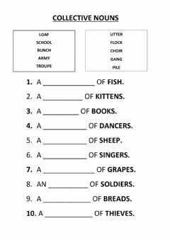 Collective Nouns Interactive Worksheet