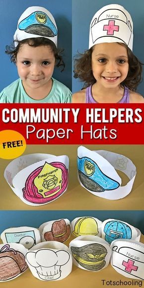 Community Helpers Printable Paper Hats