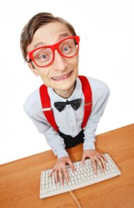 Computer nerd stock , adult, laughing, happy HD Wallpaper