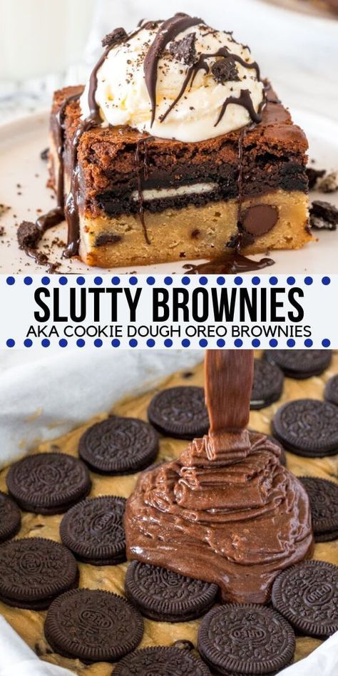 Cookie Dough Oreo Brownies