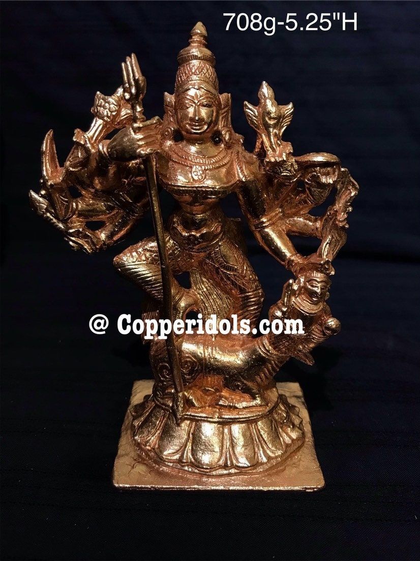 Copper Idol of Mahishasura Mardini Durga Devi Maa HD Wallpaper