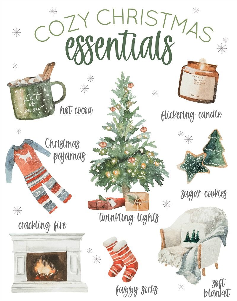 Cozy Christmas Essentials Free Christmas Printable