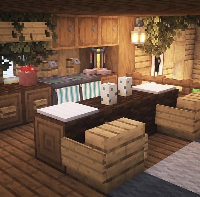 Cozy minecraft kitchen 🧹