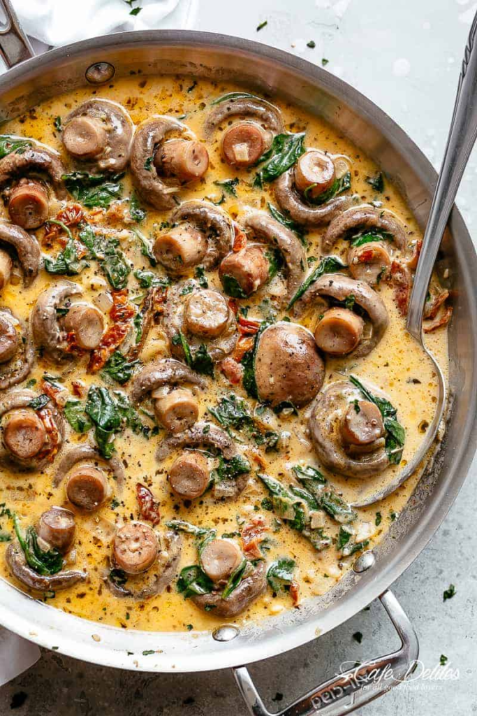 Creamy Garlic Butter Tuscan Mushrooms Images