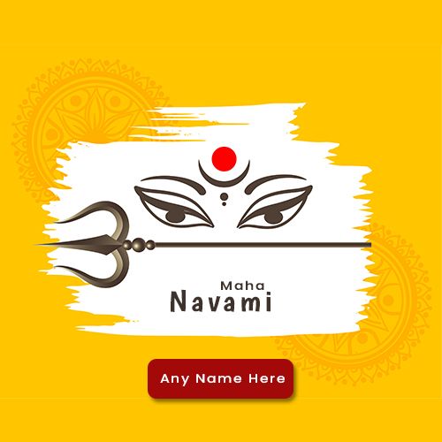 Create Name On Maha Navami Picture