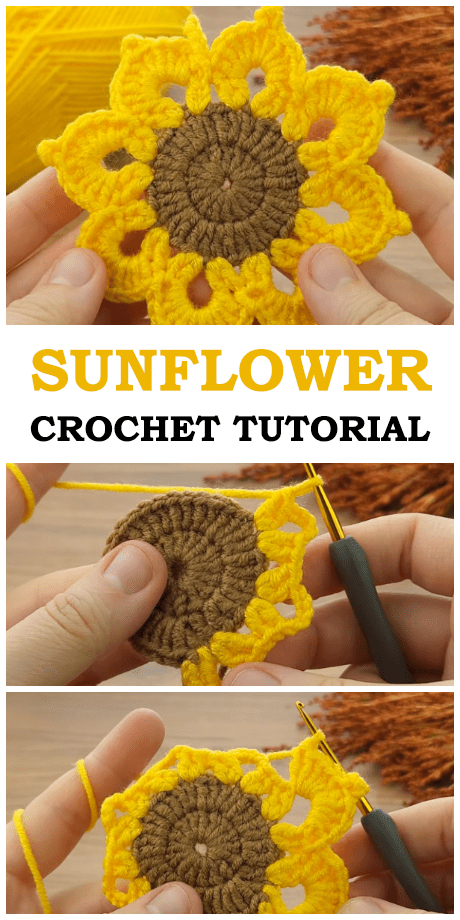 Crochet Easy Beautiful Sunflower Images