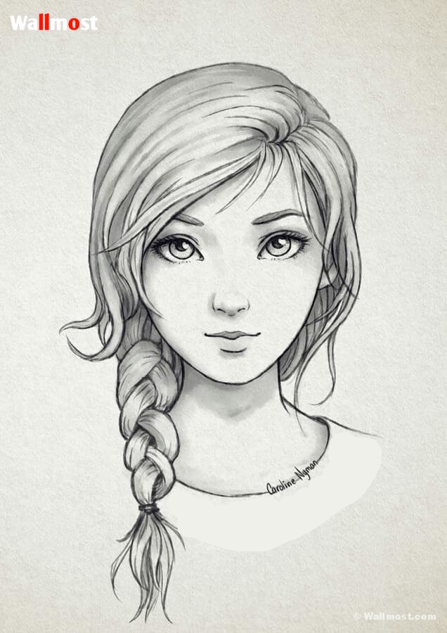 100+ Beautiful Girl Drawing Easy Pictures Download