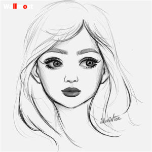 Cute Girl Sketch 3