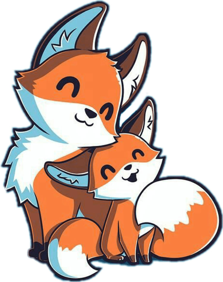 Cute Sticker Kawaii Cute Fox Drawings Clipart Full