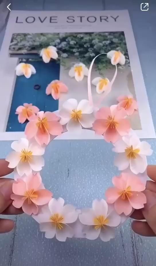 DIY Personalized paper flower garland  