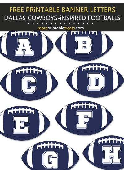 Dallas Cowboys-Inspired Football Banner Letters