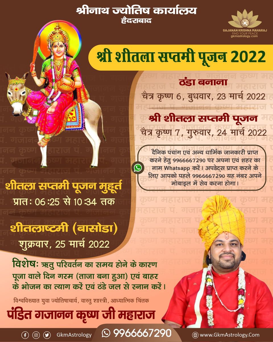 Date and time for Shitala Mata Puja HD Wallpaper