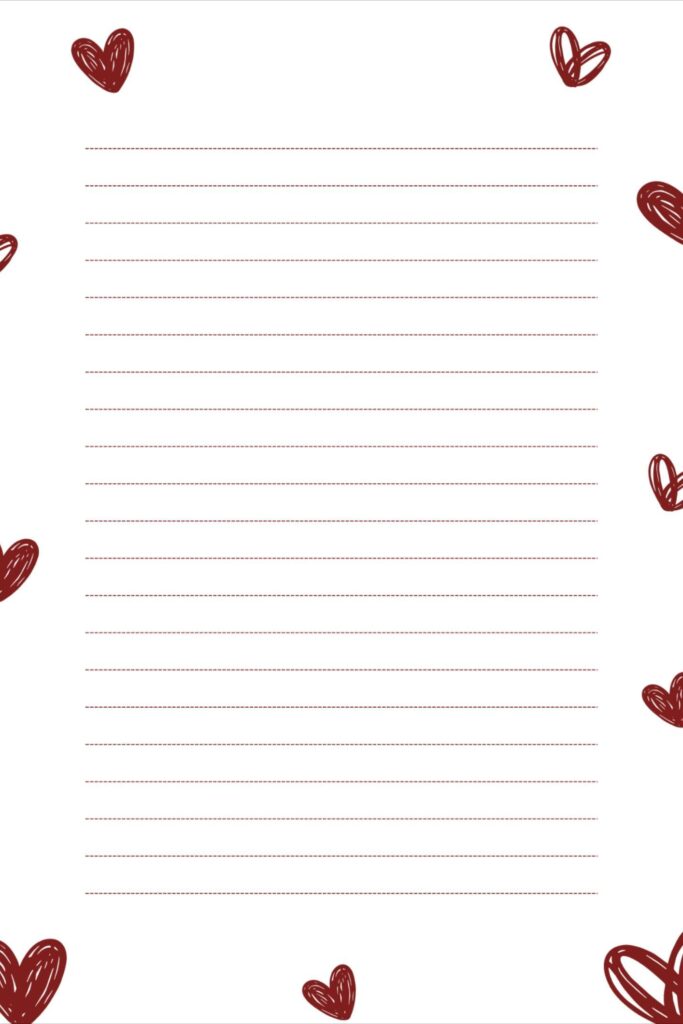 Decorative Paper For Valentines Day Perfect For Writing A Letter