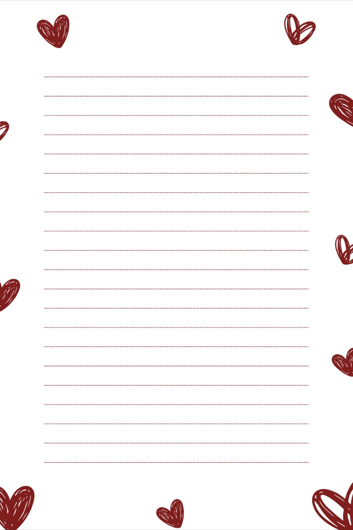 Decorative Paper for Valentine’s Day Perfect For Writing a Letter