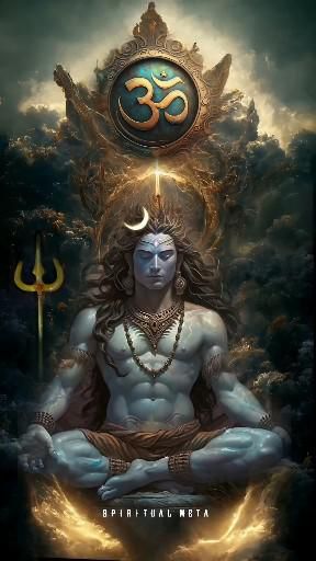 Devotional Potrait Of Lord Shiva Images