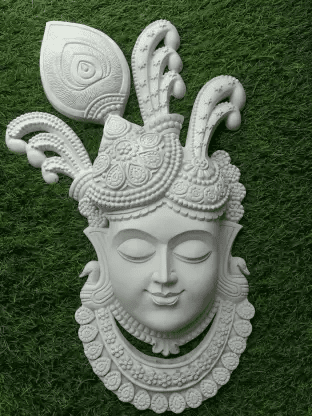 Dezin Shrinathji Nathdwara Face Wall Hanging Sculpture Decorative Showpiece