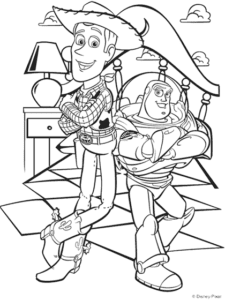 Disney Toy Story Woody , Buzz Coloring Page HD Wallpaper