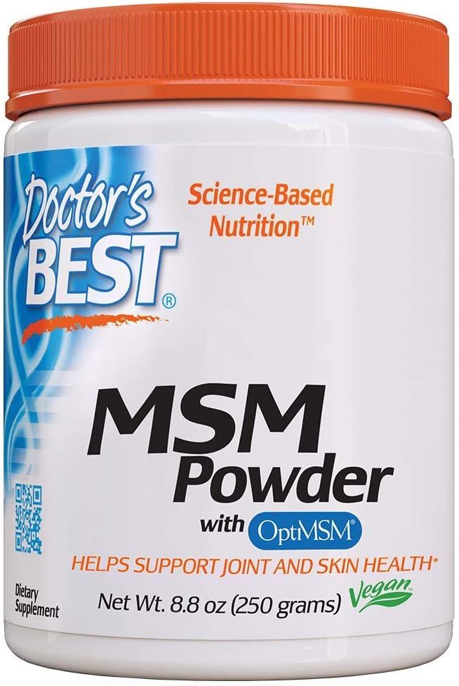 Doctor's Best MSM Powder with OptiMSM, Non-GMO, Vegan, Gluten Free, Soy Free, 25