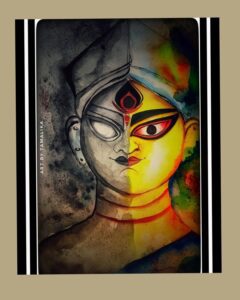 Durga thakur water colour on paper। Images