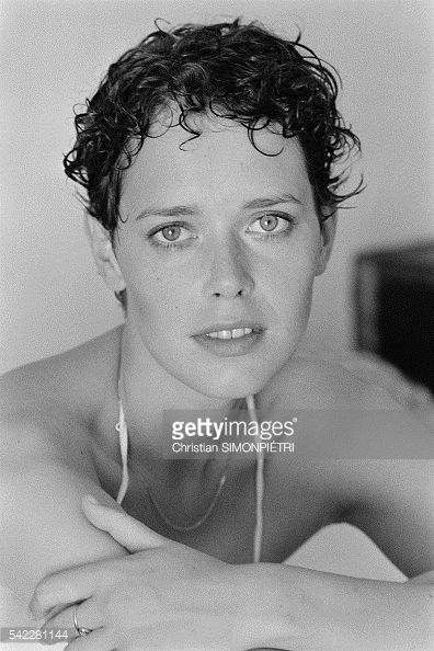 Dutch actress and model Sylvia Kristel on the set of Goodbye...