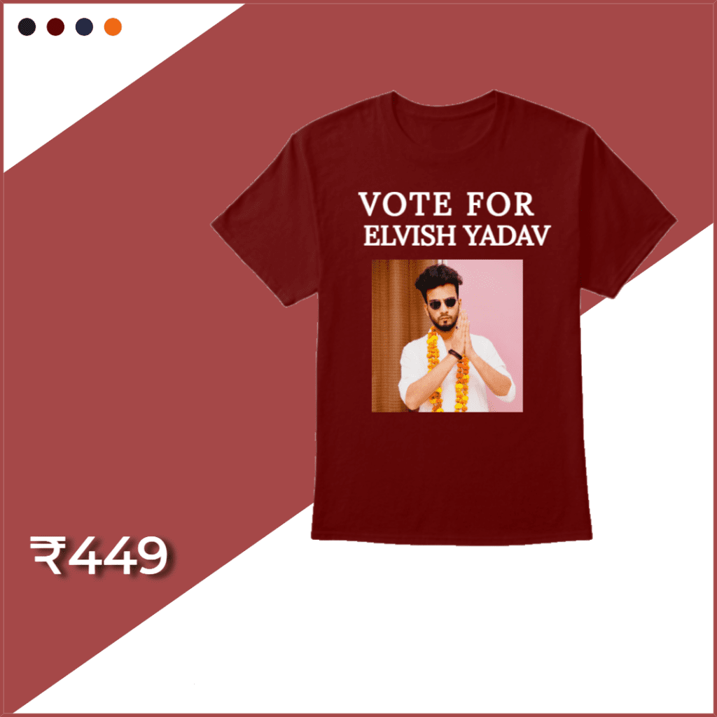 Elvish Yadav Trending Tshirts Big Boss Vote Support Images