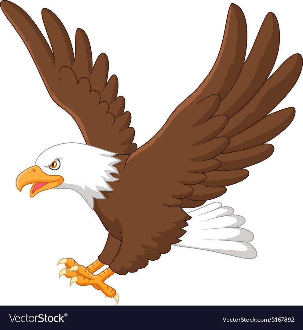 Eagle cartoon vector image on VectorStock