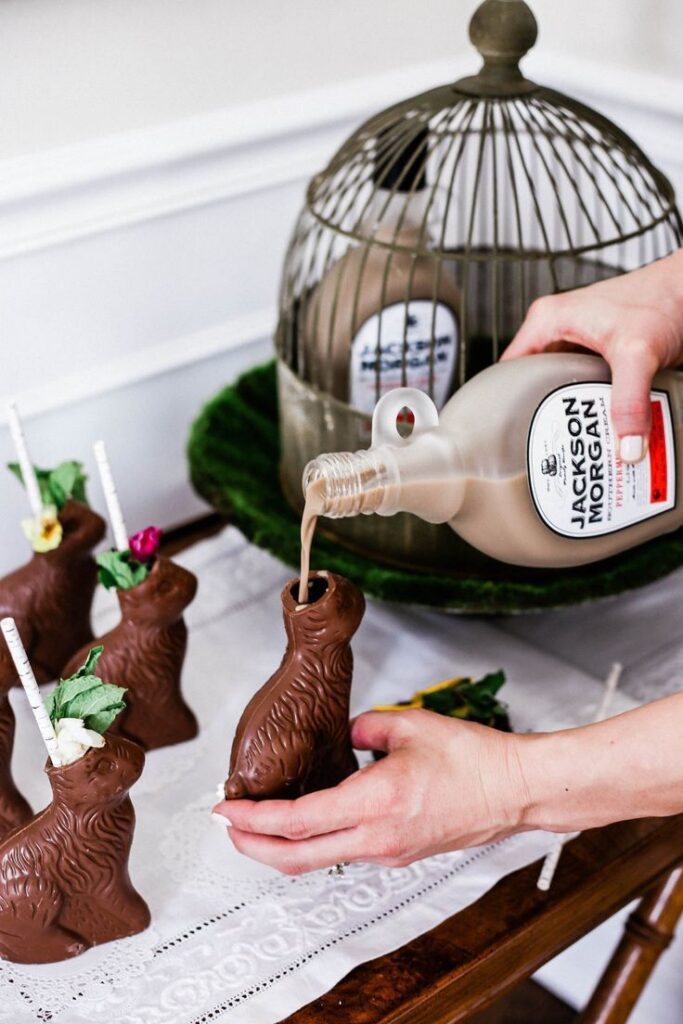 Easter Cocktails - Two Ingredient Chocolate Bunny Cocktails