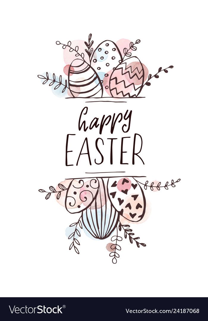 Easter greeting card vector image on VectorStock