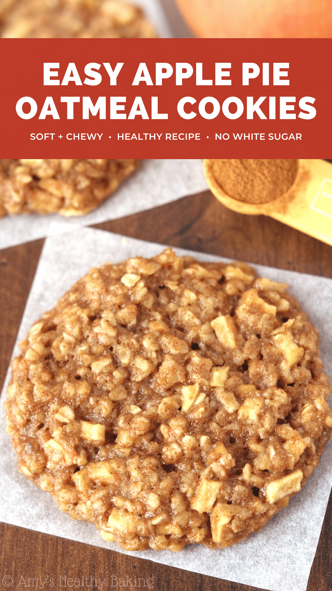 Easy , Healthy Apple Pie Oatmeal Cookies Recipe , Clean