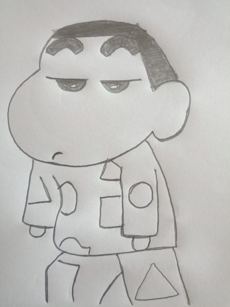 Easy Shinchan pencil ✏️ sketch for beginners,cute Shinchan drawing with