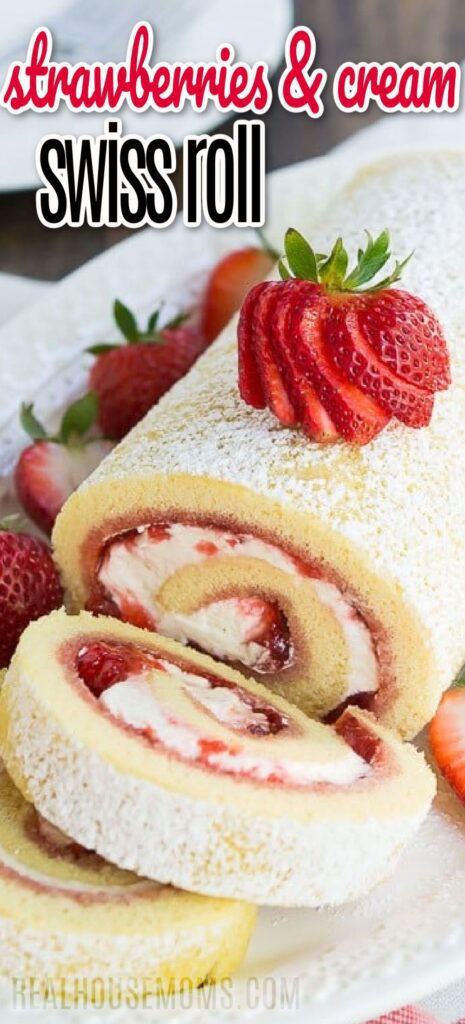 Easy Strawberries Cream Swiss Roll Images