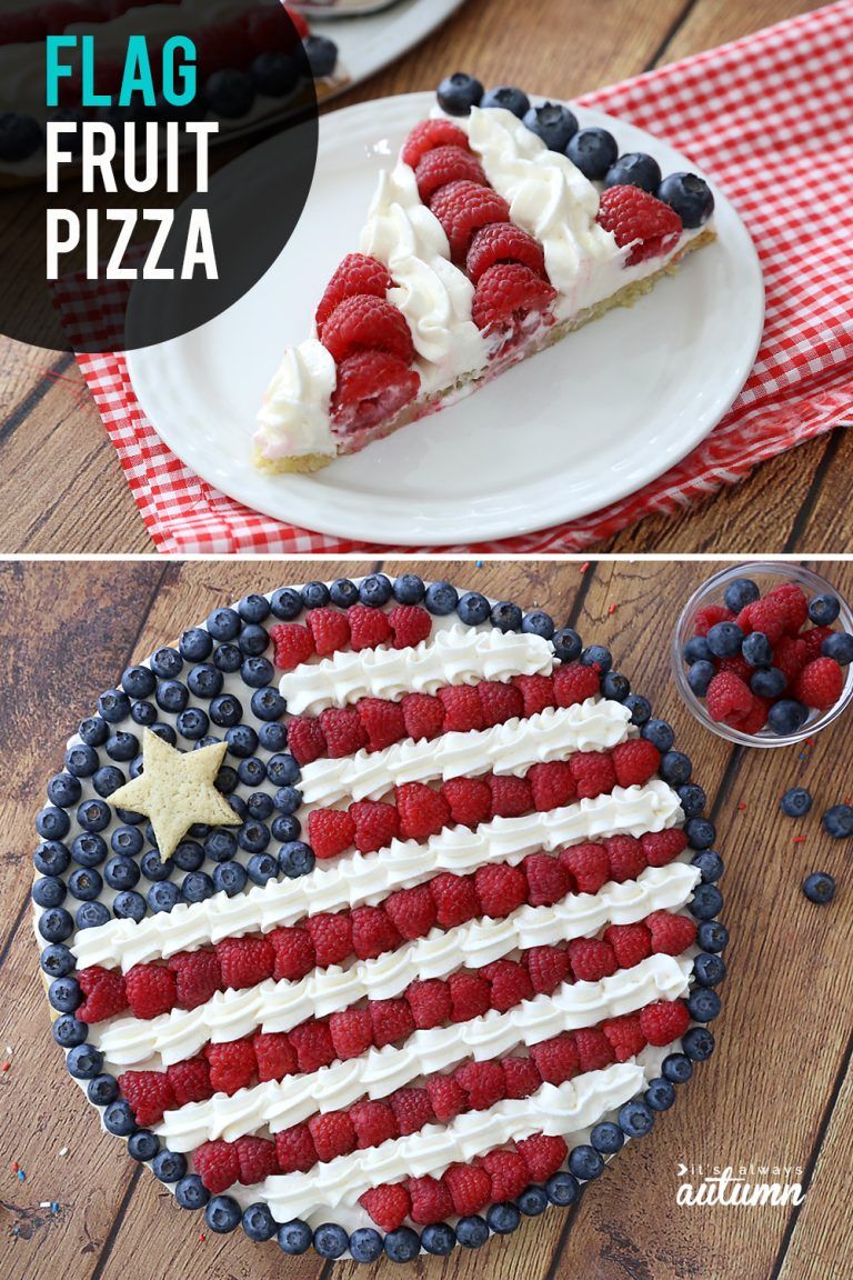 Easy + delicious American flag fruit pizza HD Wallpaper