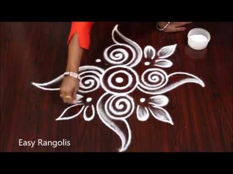 Easy rangoli designs ,, small daily Kolam designs HD Wallpaper